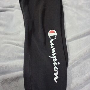 Champion Black Sweatpants with Logo